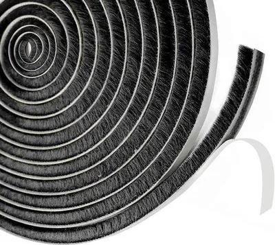 Obrázok produktu pre Samolepiace tesnenie, tesnenie dverí, 9 mm (š) x 15 mm (h) x 6 m (d), ochrana proti hmyzu, tesniaca kefa na dvere, okná, skrine, tesnenie proti prievanom na dvere