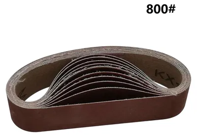 Produktbild von 10 Stück Schleifbänder, Körnung 800, Aluminiumoxid, zum Schleifen von Holzbearbeitung, Metall, Polieren, 3,9 x 32 cm