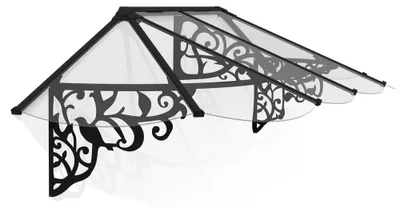 Produktbild von Palram - Canopia Vordach Lily 2642 schwarz 268x88 cm