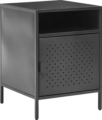 Produktbild von BELIANI Büroschrank Schwarz Metall Stahl mit 2 Böden Modernes Design Industrial Style Aktenschrank Dokumentenschrank für Homeoffice Büro