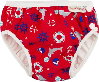 Imagen del producto de Pañal de natación para bebés, diseño de doble capa, talla NB (recién nacido) para bebés de 4-6 kg