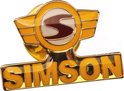 Produktbild von SIMSON-Pin Logo in Gelb/Rot
