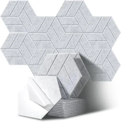Produktbild von Akustikpaneel 30x26x1 cm, 12 Stück, selbstklebende schalldämmende Schaumstoff Wandpaneele, für Gaming Zimmer