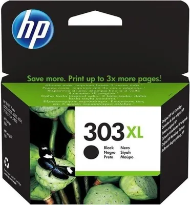 Immagine prodotto di Cartuccia d'inchiostro HP 303XL nera, alta capacità, originale, per Envy Photo 6220, 6230, 7130, 7134, 7830