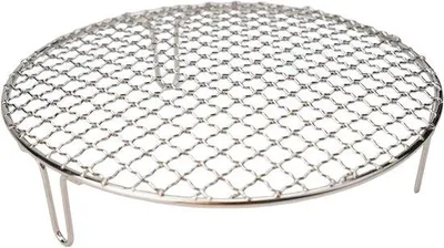 Produktbild von Famanu BBQ Grillrost - Runde Backplatte - Edelstahl - 25 cm Durchmesser - Silber