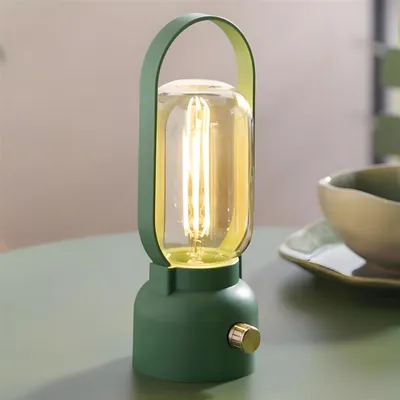 Produktbild von LED Laterne "Green" grün, dimmbar, Outdoor Gartenlaterne wetterfest, USB aufladbare Campinglampe, Hängelaterne für Draußen