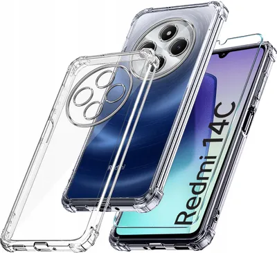 Zdjęcie produktu dla Etui do Xiaomi Redmi 14C ANTI-SHOCK CLEAR CASE + Szkło OCHRONNE 9H