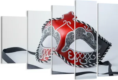 Produktbild von Bild auf Leinwand - Leinwandbild - Venedig Karneval Maske - 150x100cm - Wand Bild - Wanddeko - Leinwanddruck - Bilder - Kunstdruck - Wanddekoration - Leinwand bilder - Wandkunst - EG150x100-2380