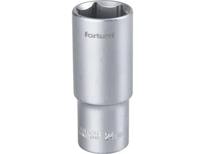 Immagine prodotto di Chiave a bussola Fortum (4700524) Chiave a bussola estesa, 1/2", 24 mm, L 77 mm, 61CrV5