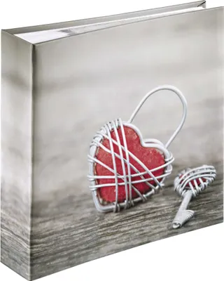 Produktbild von Fotoalbum Hama memo RUSTICO METAL HEART 10x15/200, popisové pole, zasúvacie
