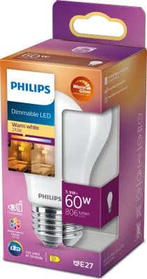 Immagine prodotto di LED E27 Normale 60W Frost Dimmerabile WarmGl 806lm