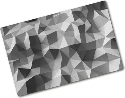 Produktbild von Tulup Glas Herdabdeckplatte - 80x52 cm - Glaskeramikkochfeld-Abdeckung Spritzschutz Glasabdeckplatte - Einteilig - Kunst: Modern & Klassisch - Abstraktion Dreiecke - Grau