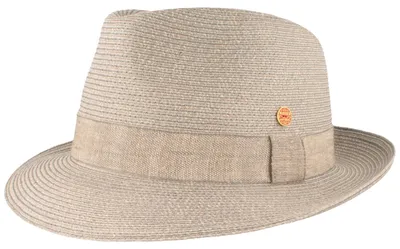 Mayser knautschbarer Trilby Maleo mit UV-Schutz 80+ im unifarbenen Look in grau