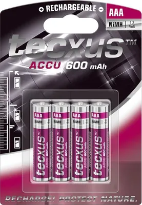Produktbild von Tecxus AAA (Micro)/HR03 - 600 mAh - Nickel-Metallhydrid Akku (NiMH), 1,2 V