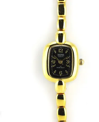 Produktbild von MPM-Quality Damenuhr Metall Gold Zifferblatt Schwarz Metallarmband Ø 20 mm