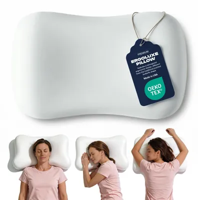 Produktbild von Omgoods – Ergonomisches Nackenkissen mit Memory-Schaum – Ideal für Seitenschläfer und Rückenschläfer