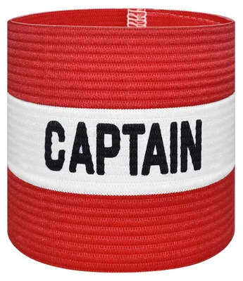 Productafbeelding van Elastisch sportarmband voor het voetbaltraining, kapiteinsarmband - junior, rood
