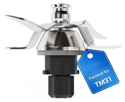 Ersatzmesser für Thermomix TM31, Edelstahl, mit Dichtring