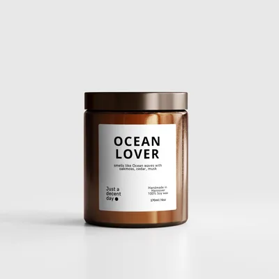 Obrázok produktu pre Vonná sviecka Ocean Lover - svieža vôna mora zo sójového vosku - 170 ml