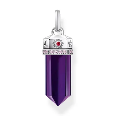 Obrázok produktu pre Thomas Sabo - PE955-640-13 - Prívesok - Dámsky - Striebro 925, začiernené - Šesťuholník ametyst