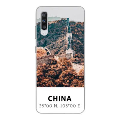 Produktbild von MuchoWow® Handyhülle Schutzhülle Hülle für Samsung Galaxy A70 China - Große Mauer - Herbst - Asien Silikon Softcase Handy Hülle - Schutzhaube