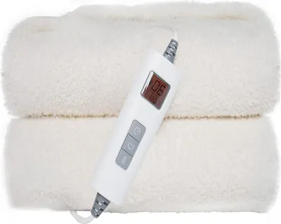 Produktbild von Heizdecke wärmende Gewichtsdecke Plüsch 180x130 cm, Abschaltautomatik für warme Winterabende, LEICHT ZU REINIGEN, warm und kuschelig, waschbar bis 30°C, digitale Anzeige, energiesp