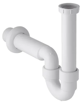 Produktbild von Geberit Rohrbogen G1 1/2 x 50 mm horizontal für Spülbecken Weiß