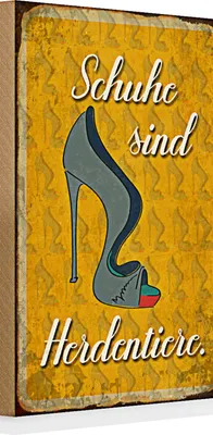 Produktbild von Holzschild Spruch 20x30cm Schuhe sind Herdentiere