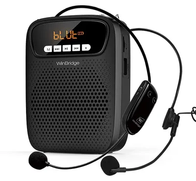 Obrázek produktu pro Hlasový zesilovač - 15 W - Přenosný zesilovač hlasu pro učitele - Modrý