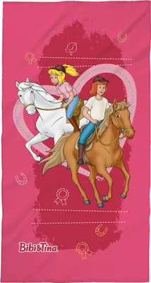Produktbild von Bibi und Tina Badetuch Herz 75x150 cm