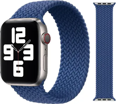 Produktbild von Original Apple Braided Solo Loop Armband 38/40/41mm Größe 8 Atlantic Blue