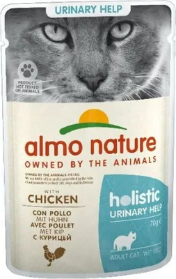 Produktbild von ALMO NATURE Holistic Urinary help - Nassfutter für ausgewachsene Katzen mit Huhn - 70g