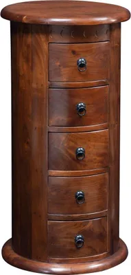 Image de MASSIVMOEBEL24 | Commode 45x45 Acacia laqué Nougat OXFORD #338