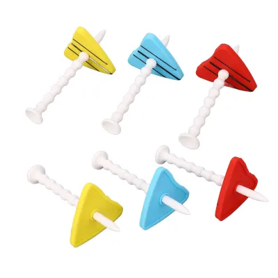 Immagine prodotto di Tee da golf, tee da golf in plastica, tee da golf regolabili, tee da golf infrangibili, accessori per l'allenamento del golf, accessori per il campo