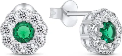 Immagine prodotto di Orecchini in argento con zirconi Fiori EA331WG