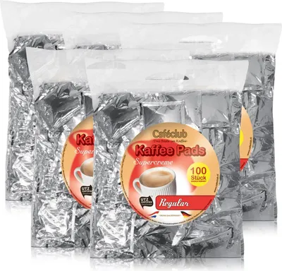 Produktbild von 5x Cafeclub Regular Kaffeepads Megabeutel je 100 stk. normale Röstung