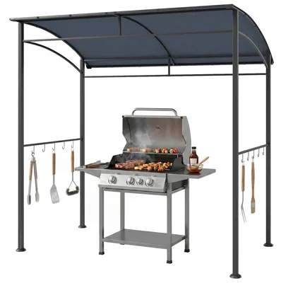 Productafbeelding van Outsunny Grillpaviljoen, BBQ-paviljoen, grillpaviljoen, tuintent met vlamvertragend dak
