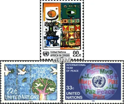 Produktbild von Briefmarken UNO - New York 1986 Mi 490,497-498 (kompl.Ausg.) gestempelt Sondermarken