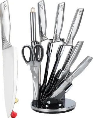 Obrázok produktu pre Súprava nožov, nerezová oceľ, dĺžka čepele 20,5 cm, dĺžka rukoväte 13 cm, ergonomický dizajn, šetrný k životnému prostrediu