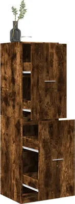 Produktbild von "2026 Promotion" Mehrzweckschrank, Flurschrank Apothekerschrank, Räuchereiche 40x41x144,5 cm Holzwerkstoff - Kommoden CC16777