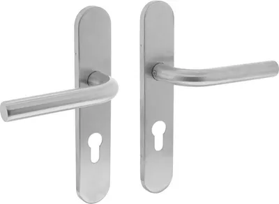 Produktbild von Langschildgarnitur Intersteel Gerade PZ 72 mm edelstahl gebürstet