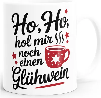 Produktbild von Weihnachts-Tasse mit Glühwein Spruch – witziges Geschenk für Weihnachtsmarkt-Fans Glühweinliebhaber Kollegen MoonWorks®