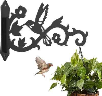 Productafbeelding van Wandhanger Vogelontwerp - Decoratieve Standaard - Muur Decoratie - Robuust Metaal - 14 x 22 cm - Uniek