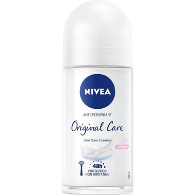 Produktbild von Nivea Original Care Antitranspirant Roll-On, 50ml - Schützt empfindliche Haut vor Schweiß und Gerüchen, hinterlässt keine Spuren
