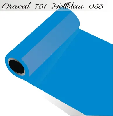 Produktbild von Oracal 751 - Orafol Folie 5m (Laufmeter) freie Farbwahl 118 glänzende Farben - glanz in 4 Größen, 100 cm Folienhöhe hellblau - 053