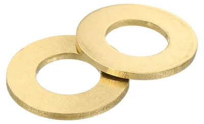 Productafbeelding van 20 messing platte ringen, M14 x 28 mm x 2 mm, afdichtringen