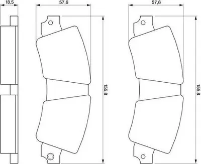 Produktbild von BOSCH Bremsbeläge Satz Vorne für RENAULT 30 Schrägheck 0 986 464 421