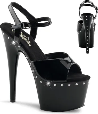 Produktbild von ADORE-709LS Damen Sandale von Pleaser, Schwarz EU 38, US 8