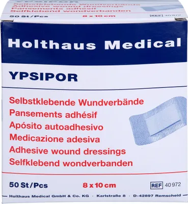 Zdjęcie produktu dla Holthaus Ypsipor opatrunek na ranę 8 x 10 cm, 50 szt. sterylny | opakowanie (1 szt.)