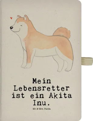 Produktbild von Mr. & Mrs. Panda Tagebuch Akita Inu Lebensretter - Transparent - Geschenk, Skizzenbuch, Adressbuch, Gedankenbuch, notizbuch, Journal